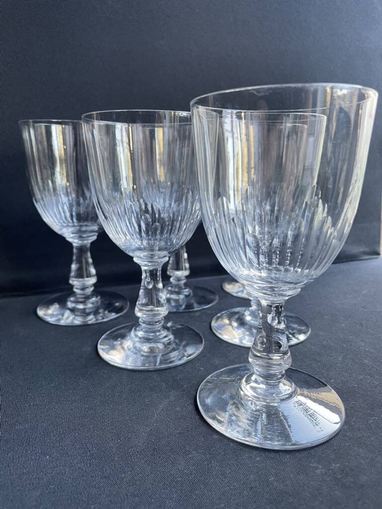 6 baccarat water glasses – art nouveau