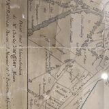 Old map of Orléans under glass frame