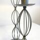 Geometric METAL CANDLE HOLDERS Patinated Gray