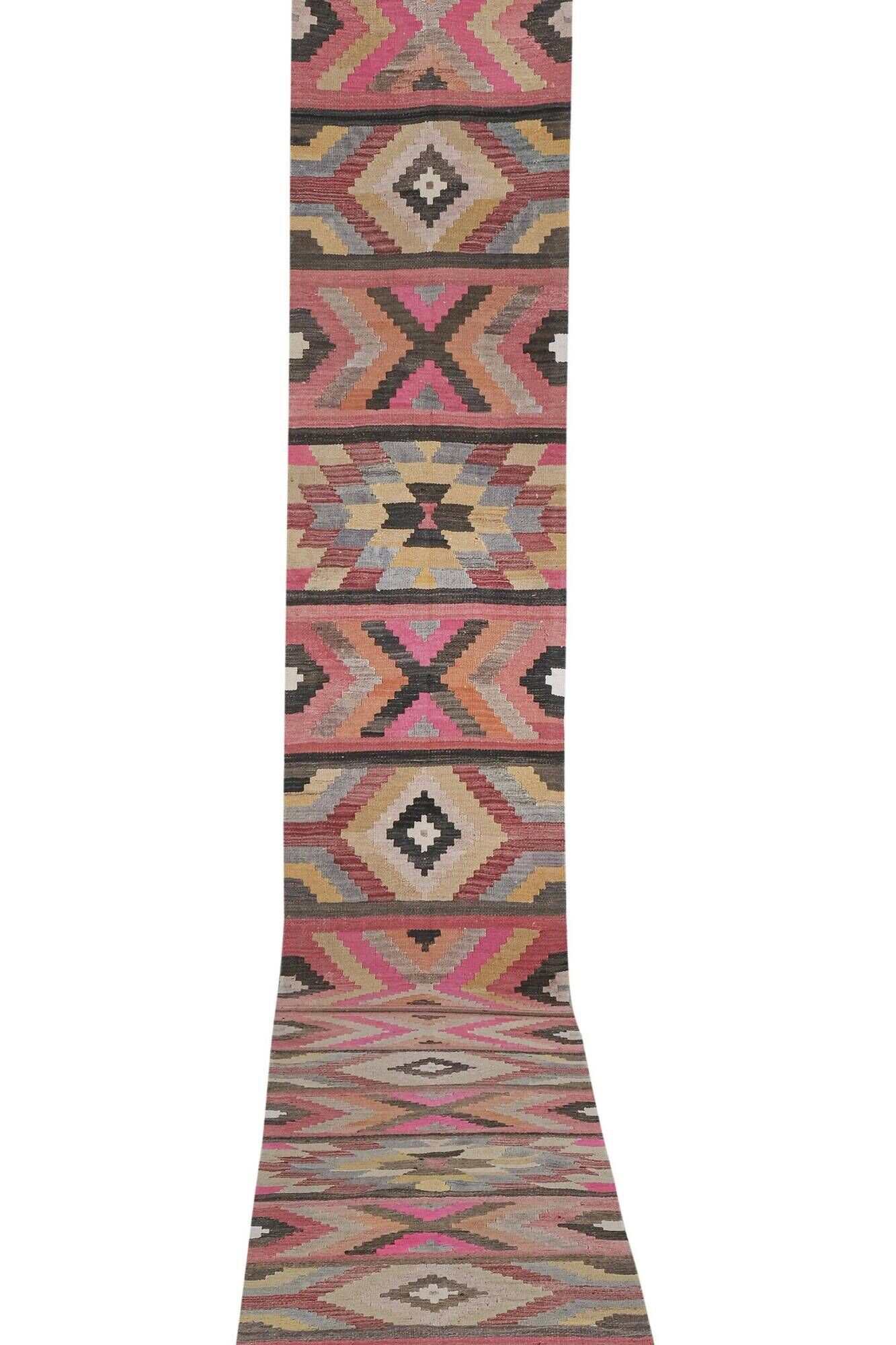 Vintage Turkish hallway rug 77x626 cm