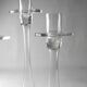 Trois bougeoirs en cristal vintage
