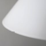 1950s Scandinavian pendant lamp in glass and brass