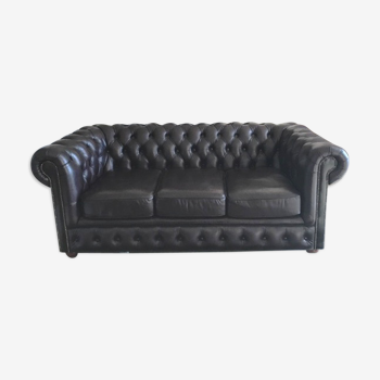 Chocolate Chesterfield Sofa 3-seater