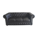 Canapé Chesterfield chocolat 3 places