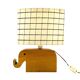 Mid century Modern wood elephant table lamp, Italy circa 1960s