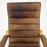 1970s Yngve Ekström "Contino" Leather Armachair,Sweden