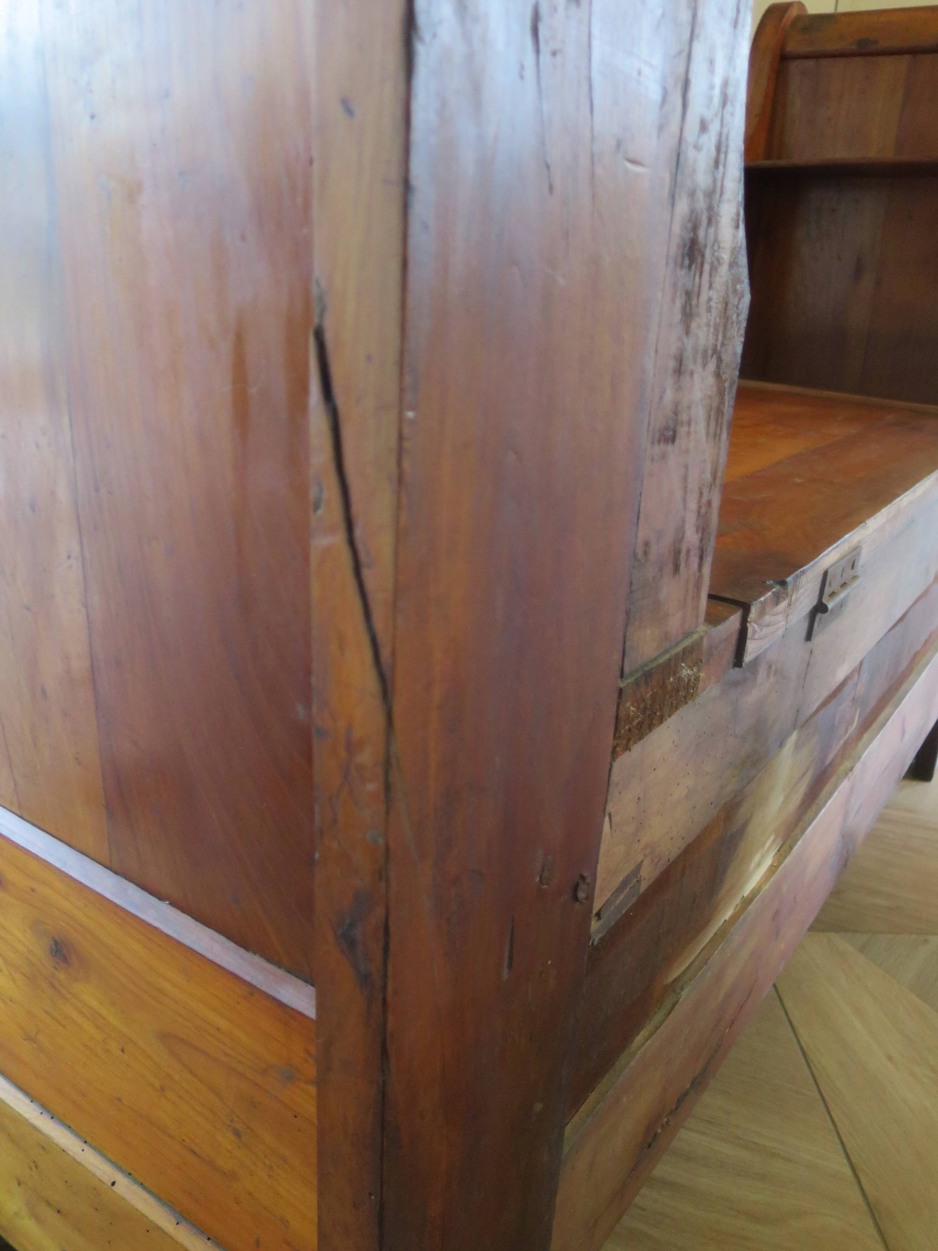 Antique trunk bench - Louis Philippe style - trunk seat - solid wood