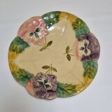 5 plates in hand-painted “faience d’art” slip