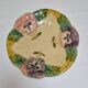 5 plates in hand-painted “faience d’art” slip
