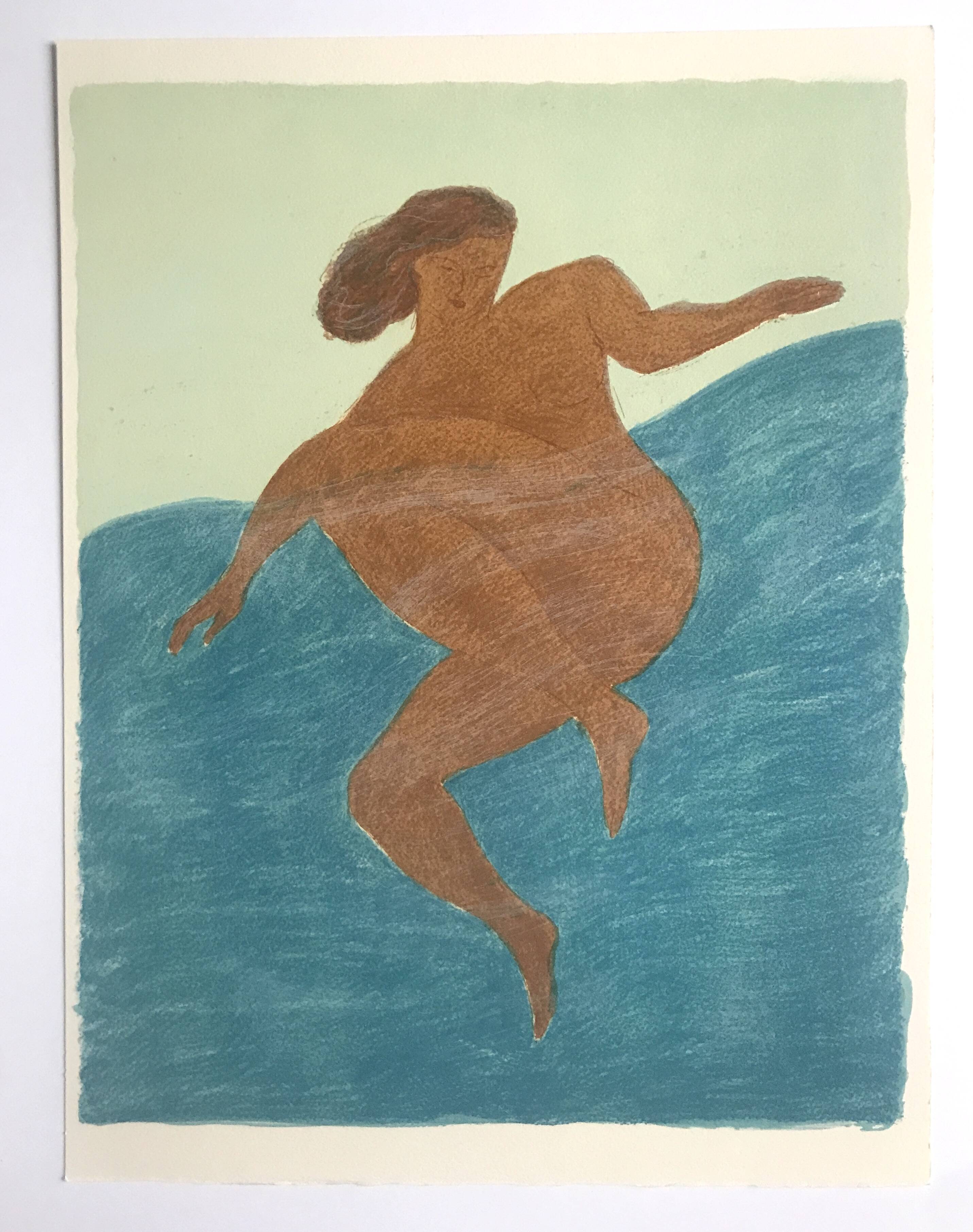 Pierre BONCOMPAIN, Terrestrial foods XXI, 1990. Original lithograph