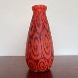 Art Deco glass paste vase
