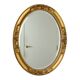French Oval Bevelled Mirror with Rose Gold Finish 58cm
