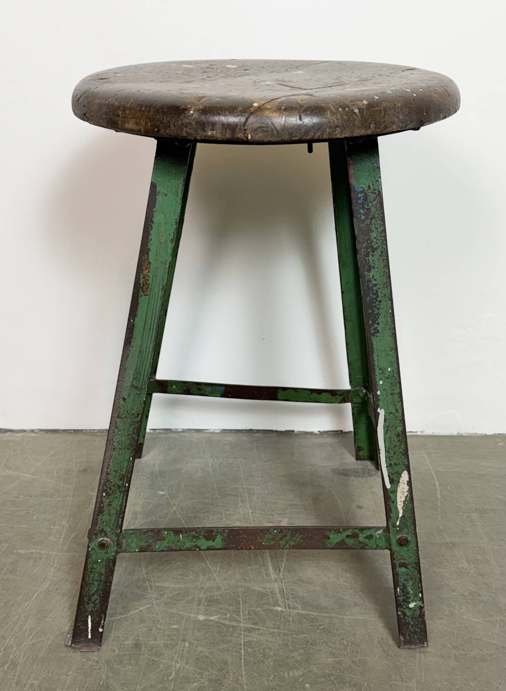 Green Industrial Workshop Stool, 1960s