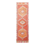 Contemporary Vintage Runner Rug, Wabi Sabi Hallway Runner Rug, 94x329 Cm