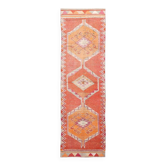 Contemporary Vintage Runner Rug, Wabi Sabi Hallway Runner Rug, 94x329 Cm