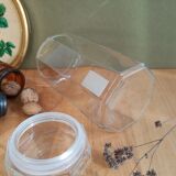 Large octagonal hermetic jar luminarc France vintage