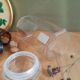 Large octagonal hermetic jar luminarc France vintage