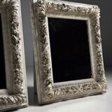 Set of three French mirrors white