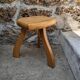 Tabouret tripode porte plante vintage décoration scandinave artisanal slow