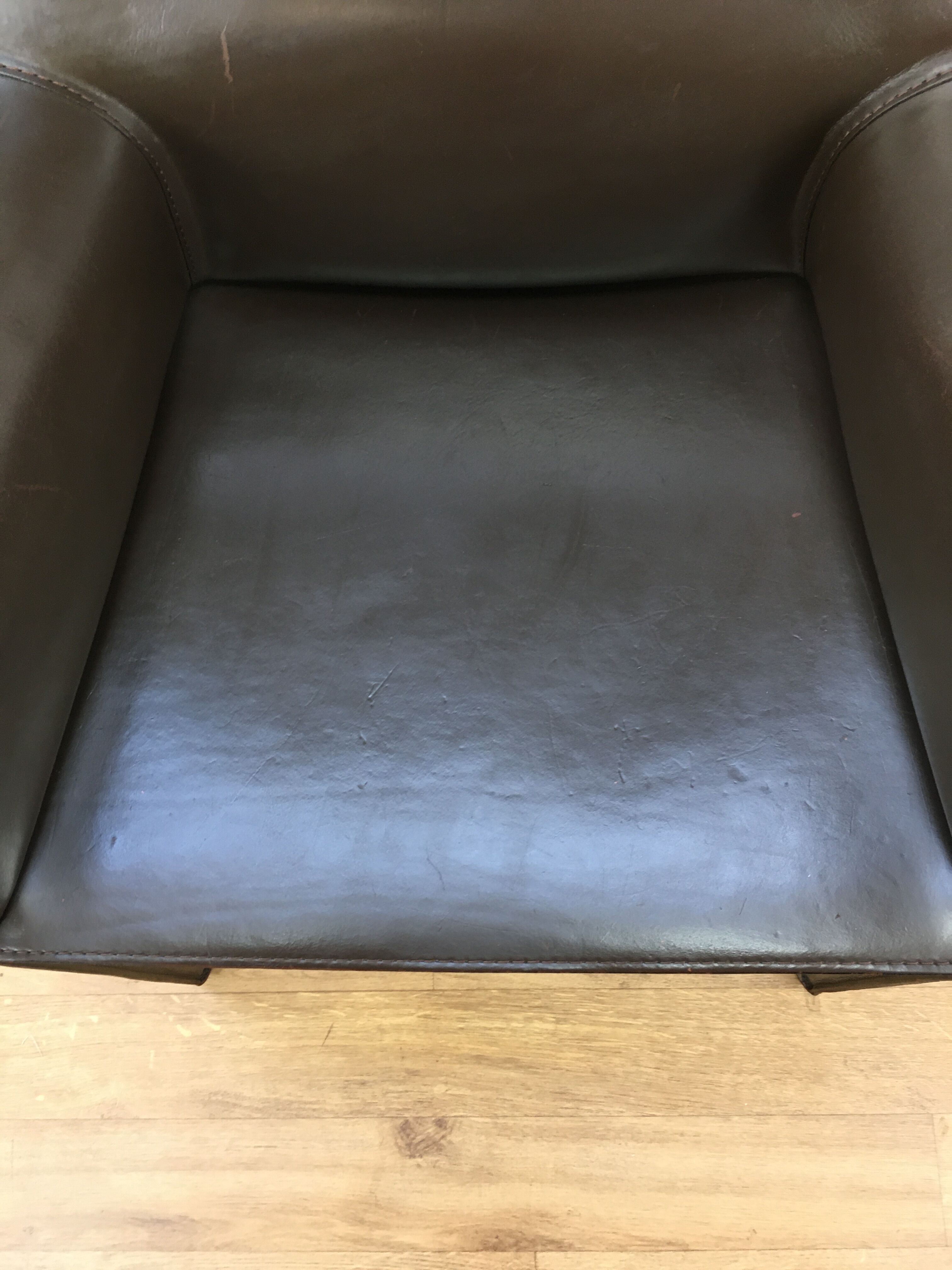 Mario Bellini leather armchair for Cassina, model CAB 413