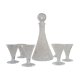 Service liqueur lancel cristal ciselé carafe + 6 verres