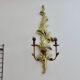 Pair of 86cm castle sconces in gilded wood from the 1940s