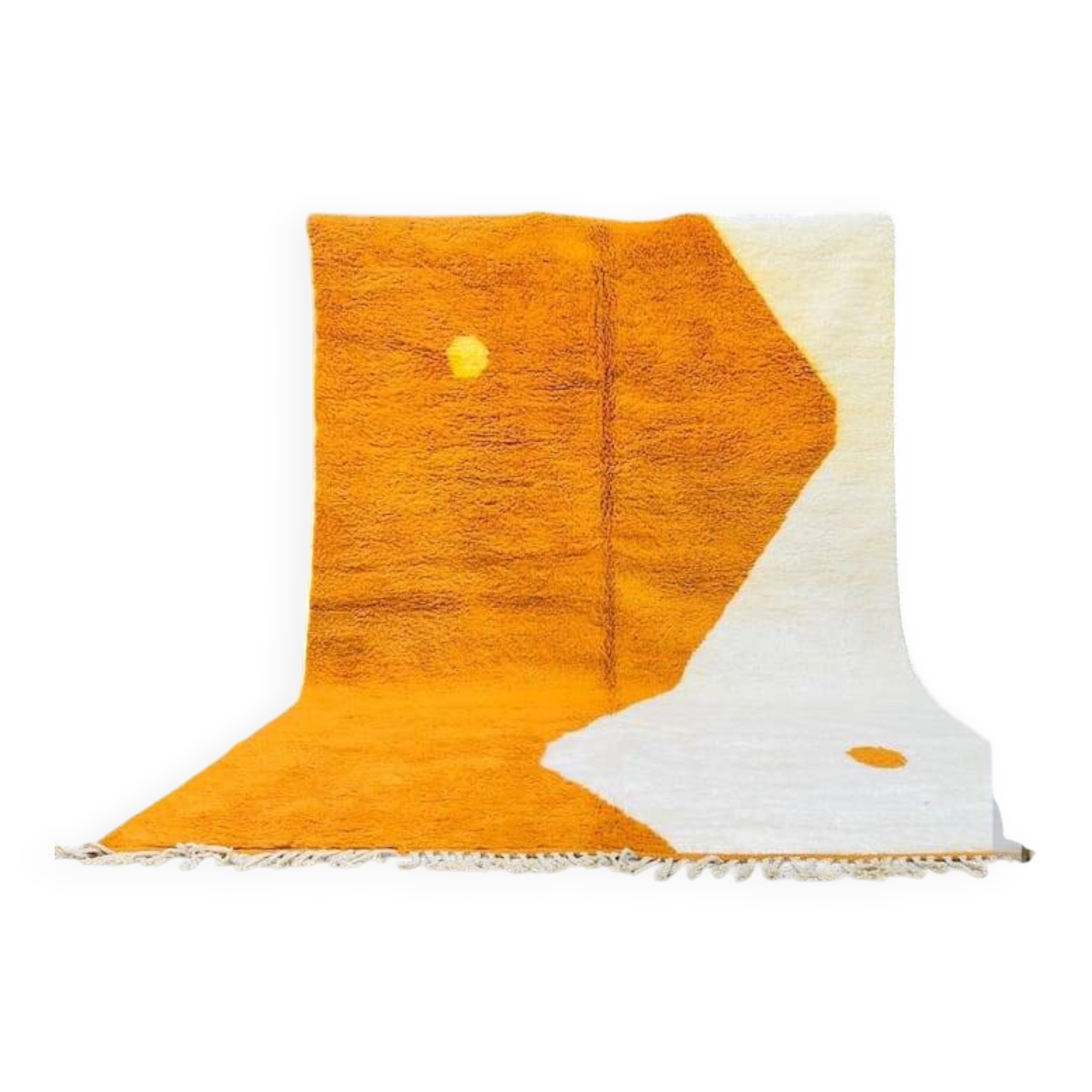 Handmade pure wool Beni Ouraine rug, size 250 x 250 cm