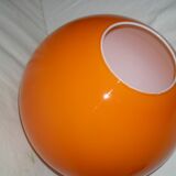 Orange ball pendant light from the 60s and 70s