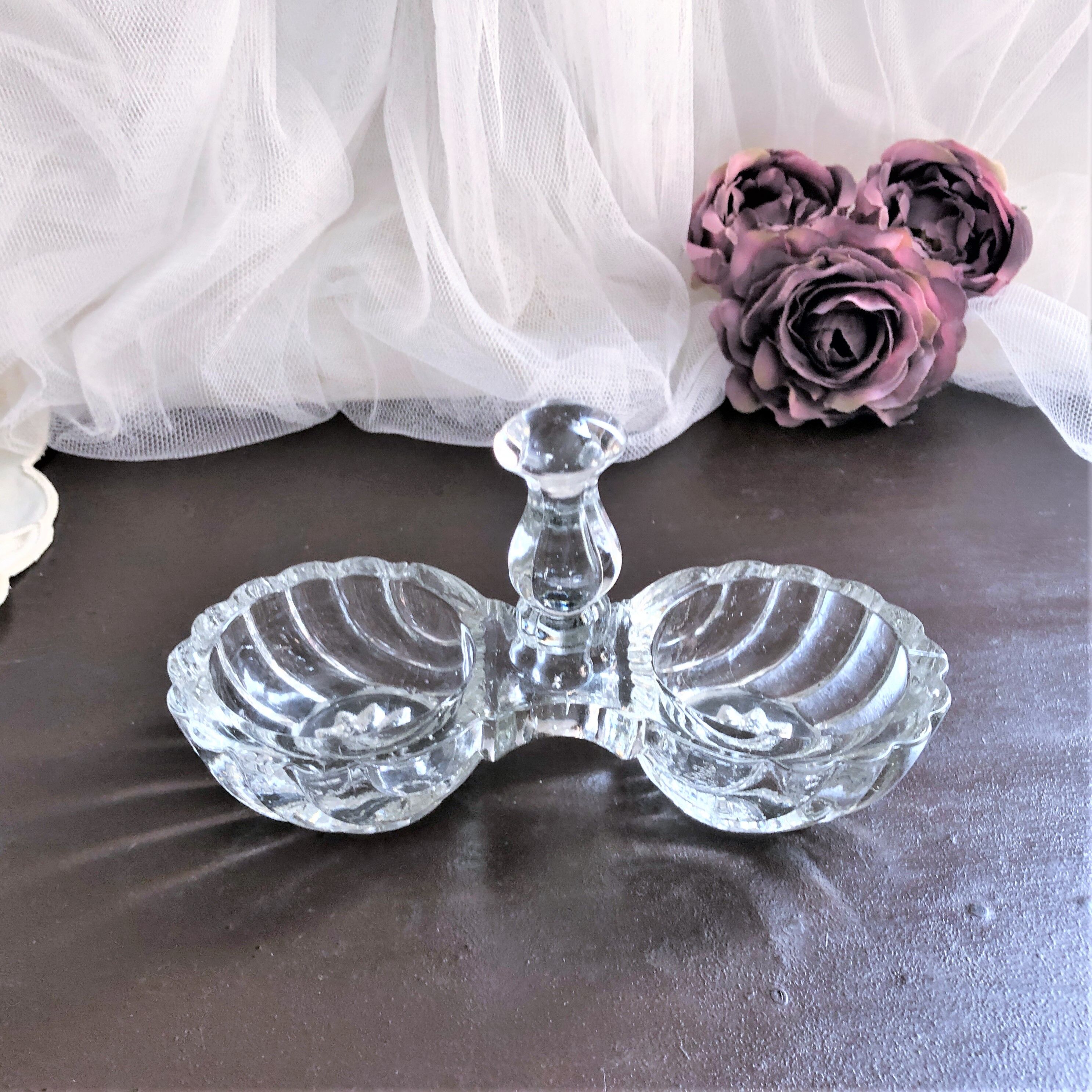 Saleron molded glass 2 compartments