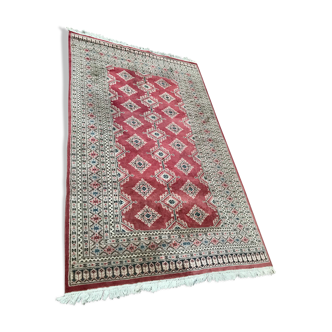 Tapis pakistanais ancien en laine, certifié