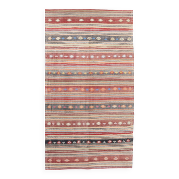 Vintage Wool Kilim Rug, 184x334 Cm