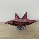 Mid century Murano pink glass bowl , 1970s