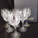 6 wine glasses in real crystal