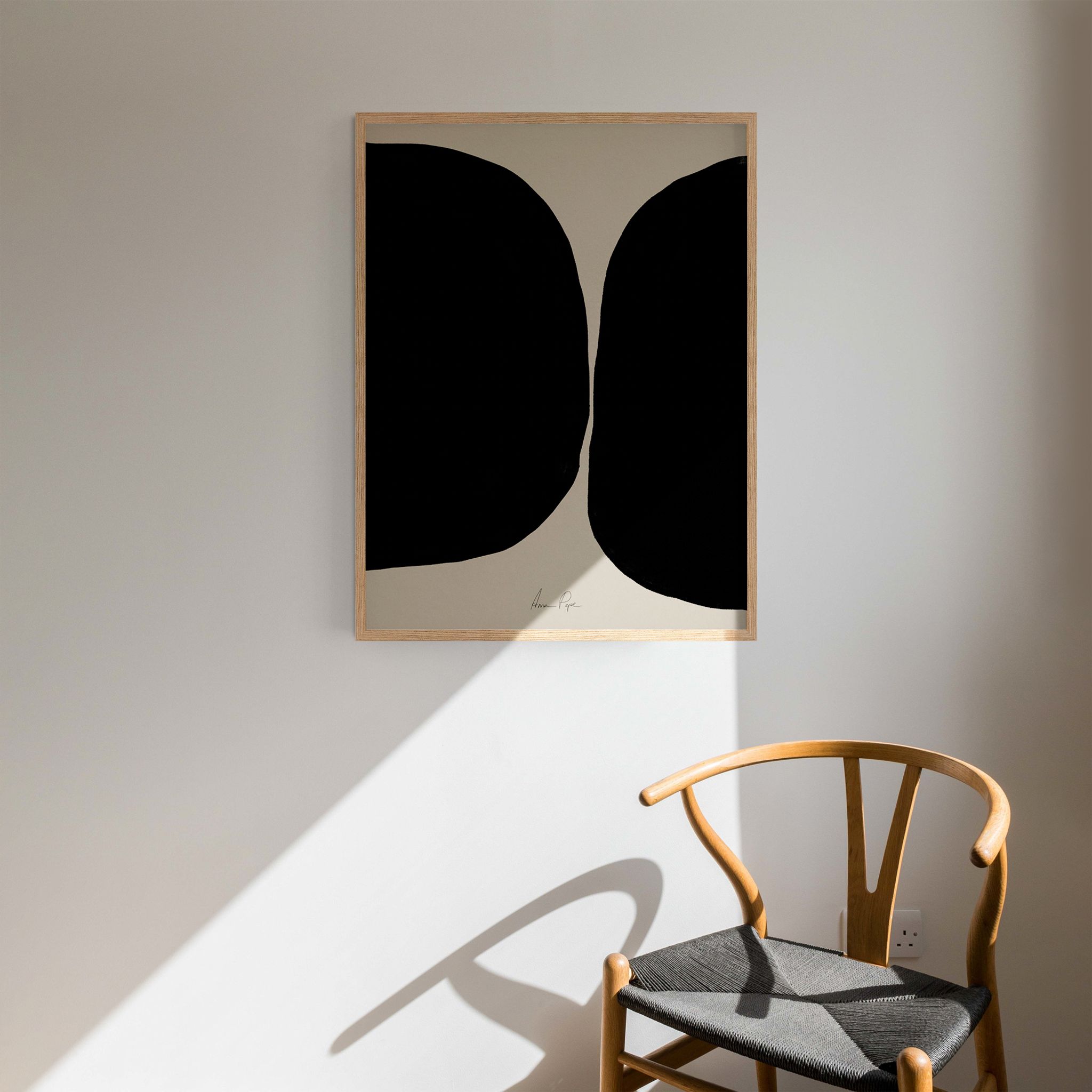 Framed abstract giclee art print 50x70cm