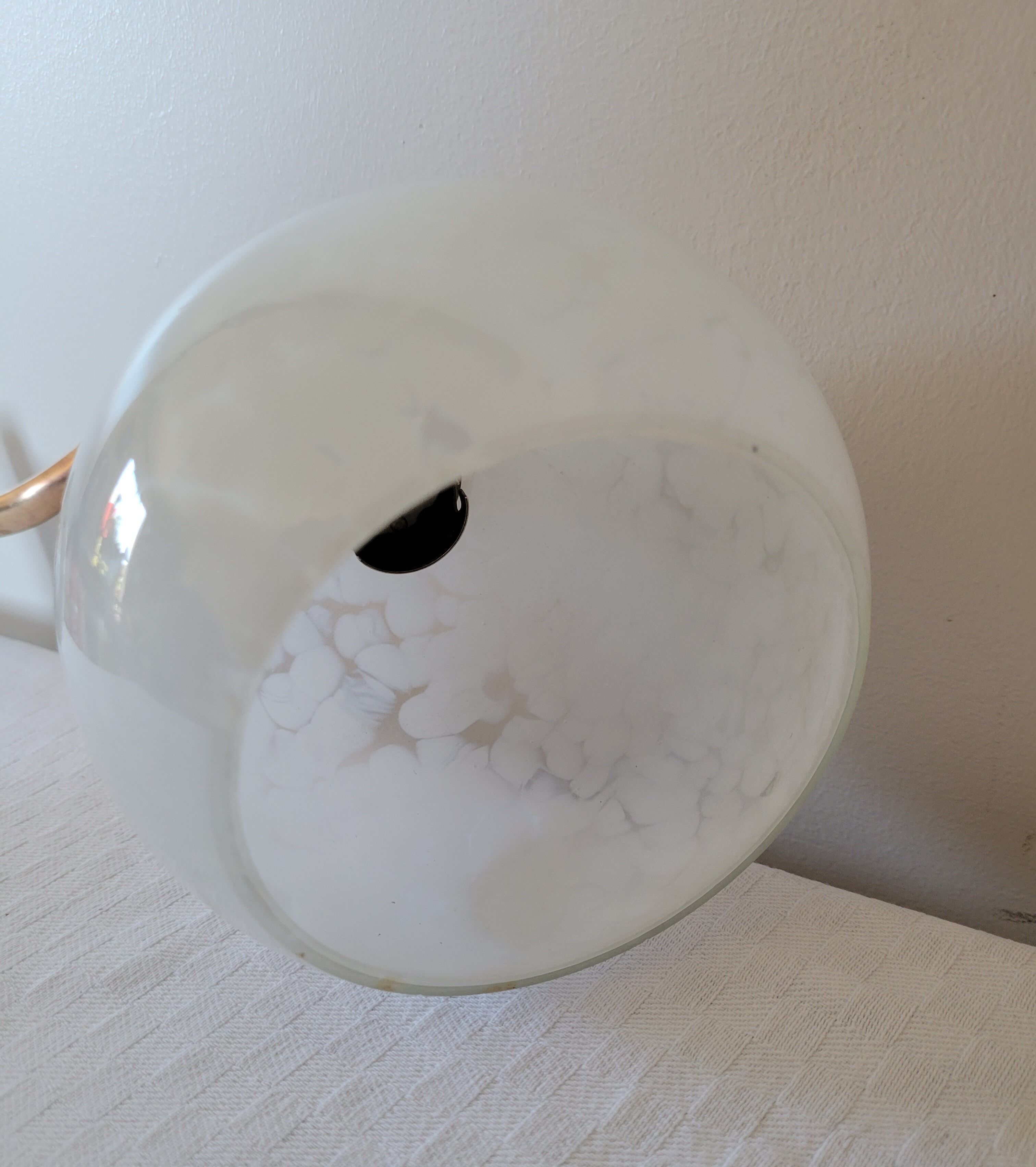 Brass and Clichy glass wall lamp