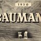 Wooden curved bistro stool 1950 Baumann