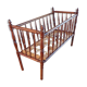 Vintage wooden child bed turned