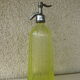 Siphon glass faceted yellow, blown, Art Deco period, dated 1934, FILLIAT, Maisons Alfort, very old and rare