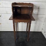 Old solid oak bedside table