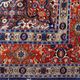 1940s handmade wool medallion rug, ivory and navy, 212 × 312 cm