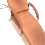 Optima adjustable relax armchair by Ingmar Relling in cognac leather