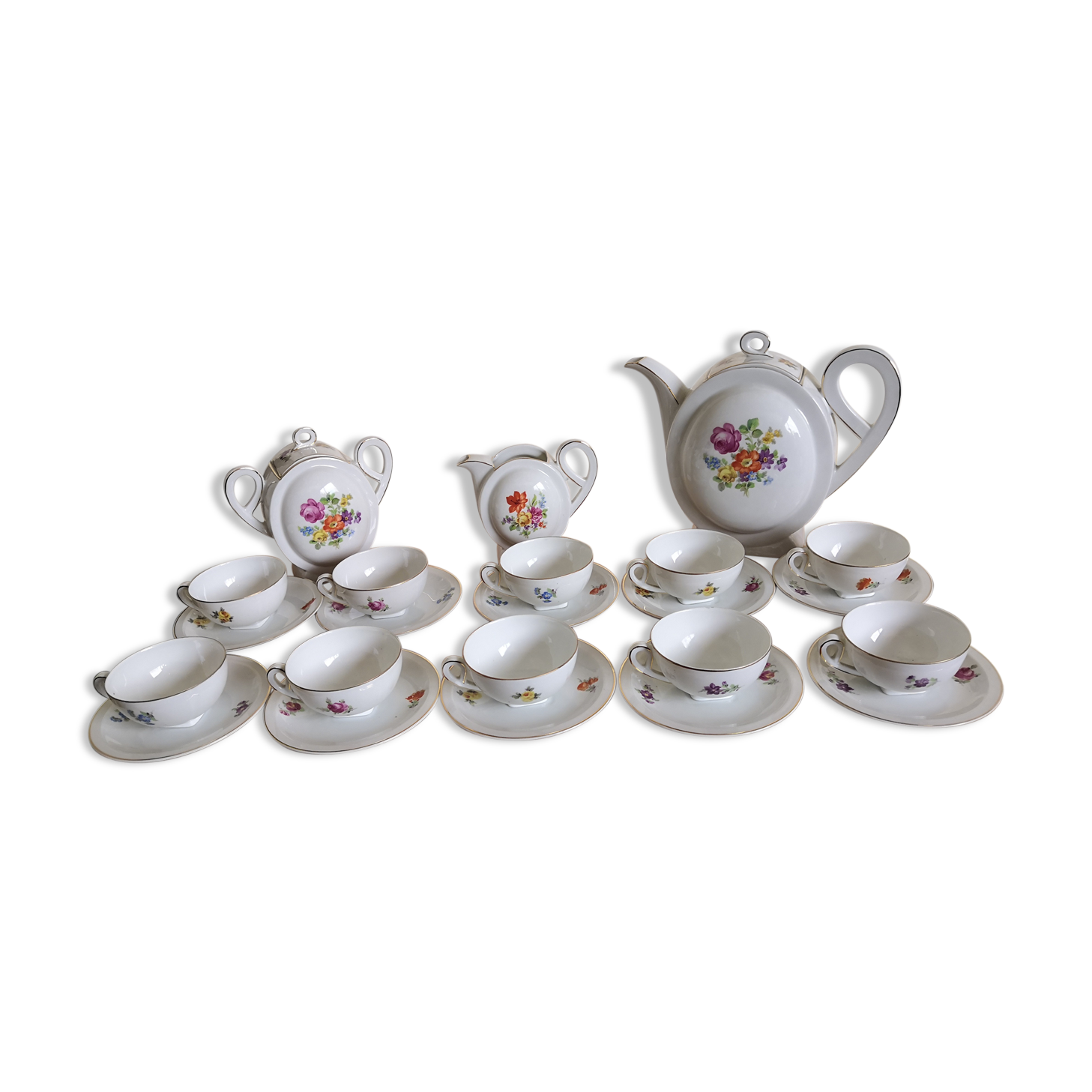 Epiag porcelain coffee service art deco czechoslovakia vintage 1920 1930