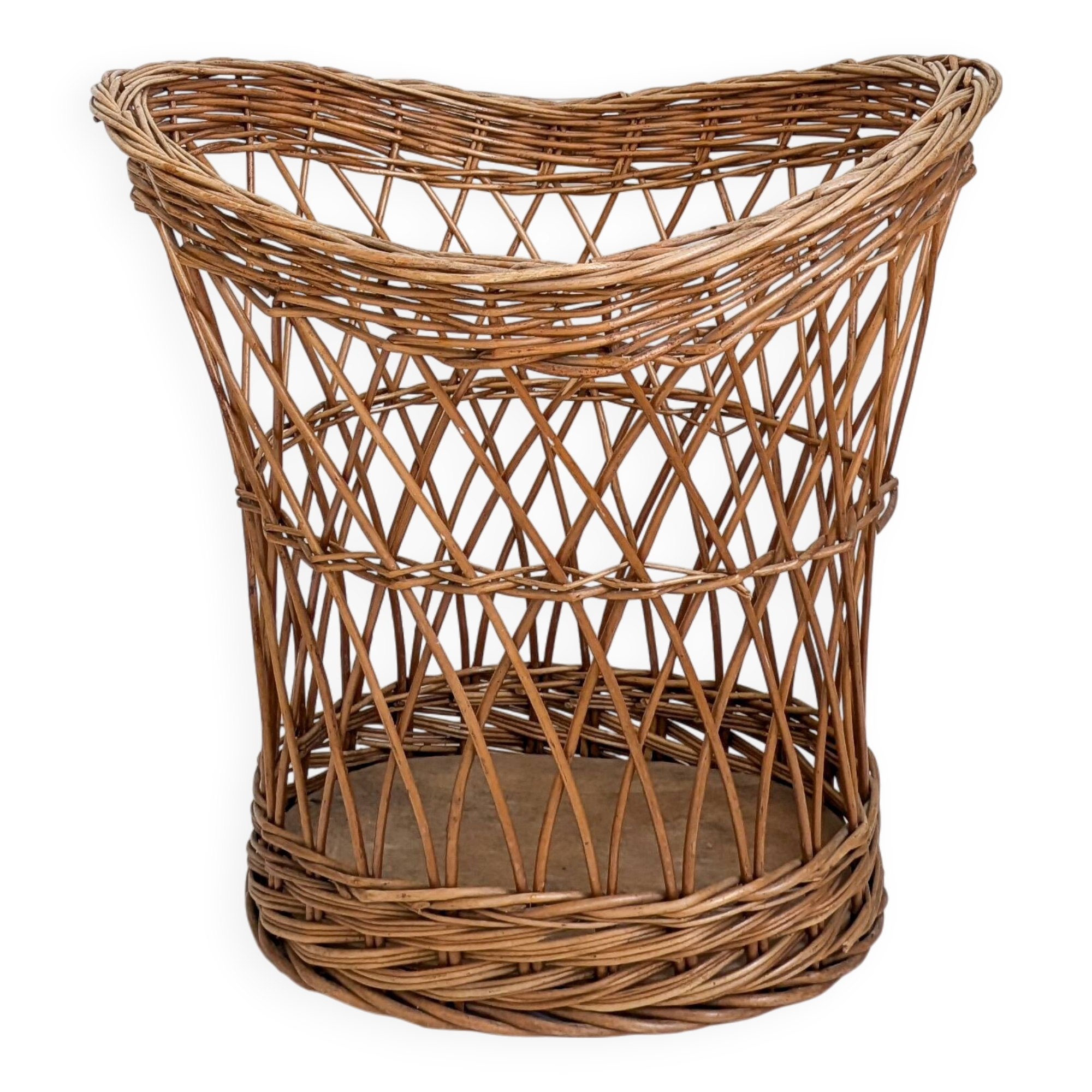 Panier Vintage Panier en osier Panier à linge Panier de rangement Mid Centu