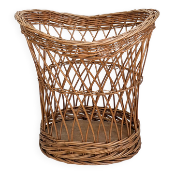 Panier Vintage Panier en osier Panier à linge Panier de rangement Mid Centu