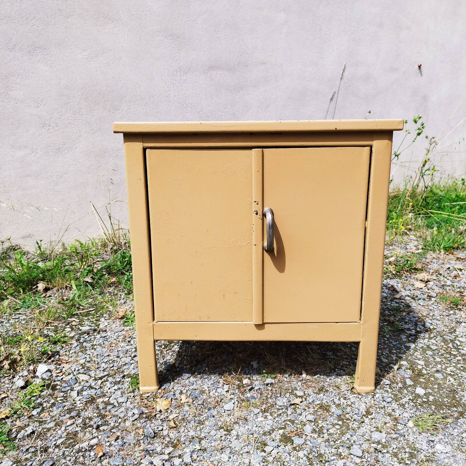 Small vintage painted metal accent furniture