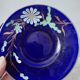 3 midnight blue coffee cups Sarreguemines