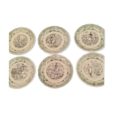 6 assiettes, Napoléon 1er Sarreguemines
