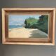 Oil by Walter Cecchi framed in oak American box