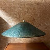Suspension in green braided rattan