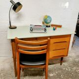 Scandinavian desk in vintage oak